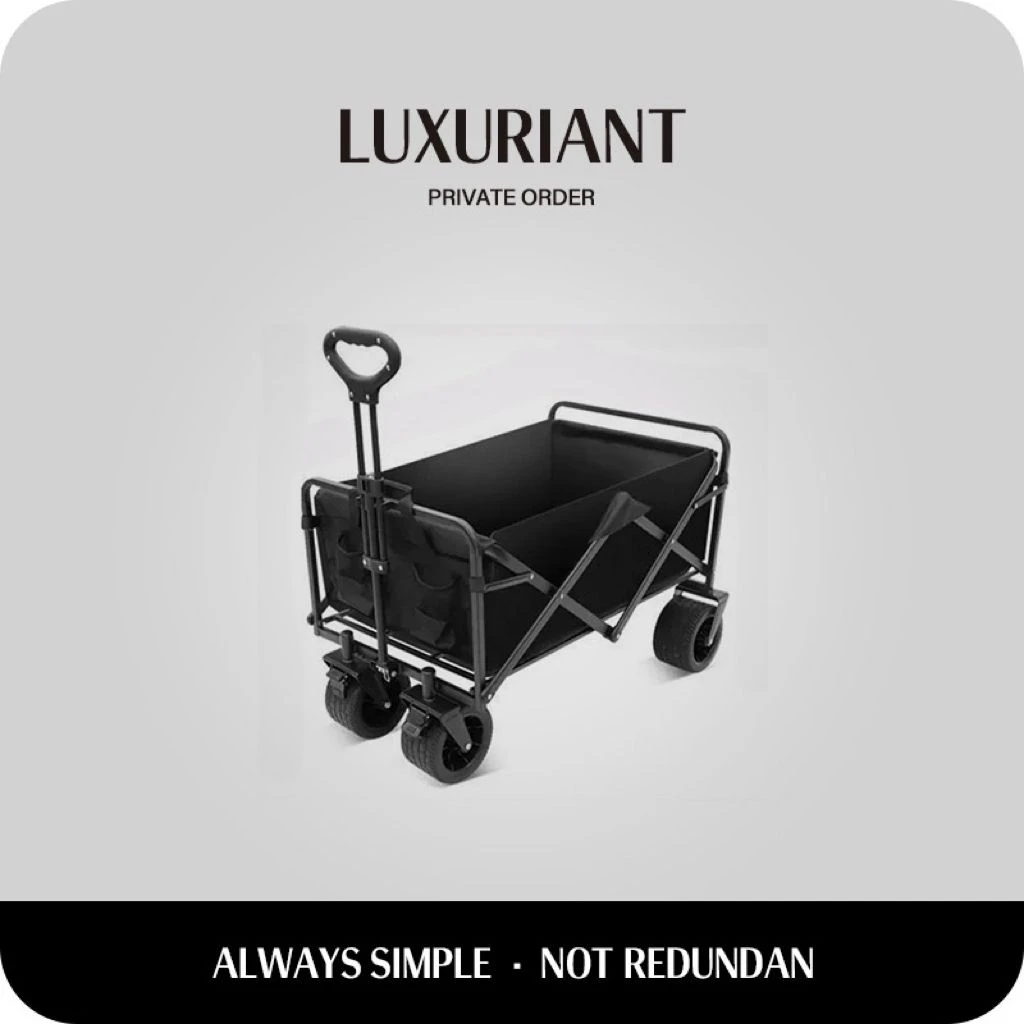 户外手推折叠露营车拉杆车野营装备小拖车 XD051-D随机