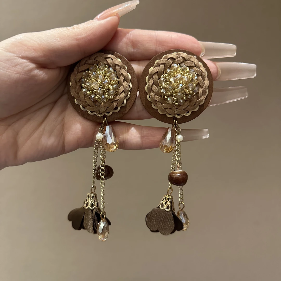 铜合金合成锆石耳饰 耳环时尚手工00017