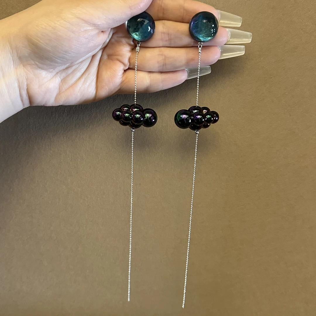 铜合金耳饰 3332气质耳饰耳环手工长款