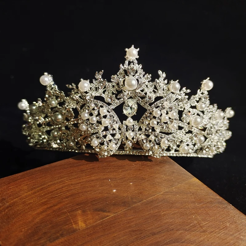 7798新娘皇冠公主奢华大气结婚纱礼服白色头饰百搭网红气质