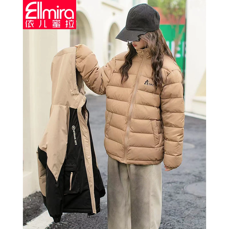 8025女童羽绒服外套可拆卸户外防风外套休闲2023新款洋气潮流冬季