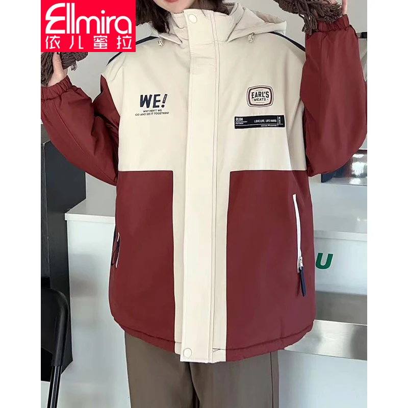 7984女童外套加绒派克服加厚休闲宽松2023新款洋气大童潮防风冬装