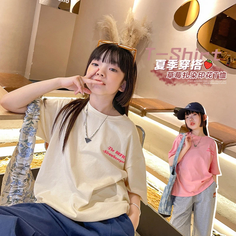 童装男女ol短袖t恤纯棉夏季儿童宝宝半袖上衣中大童