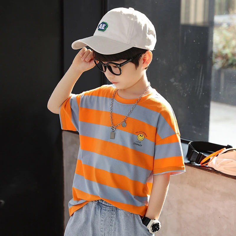 【纯棉品质】男童短袖t恤夏季新款宽松帅气卡通中大童半袖儿童潮