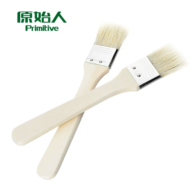 【原始人木柄猪毛刷】高温烘焙烧烤工具配件油刷烤肉刷油酱料毛刷