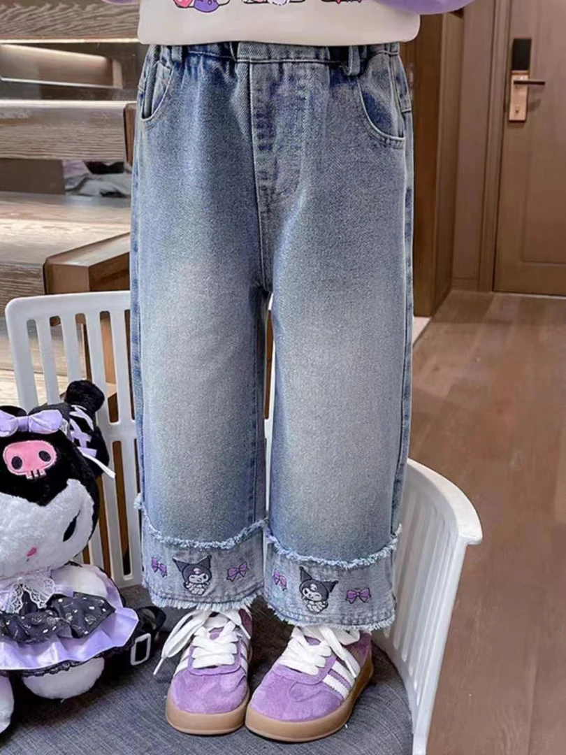 部分现货AC925女童秋季库洛米牛仔裤