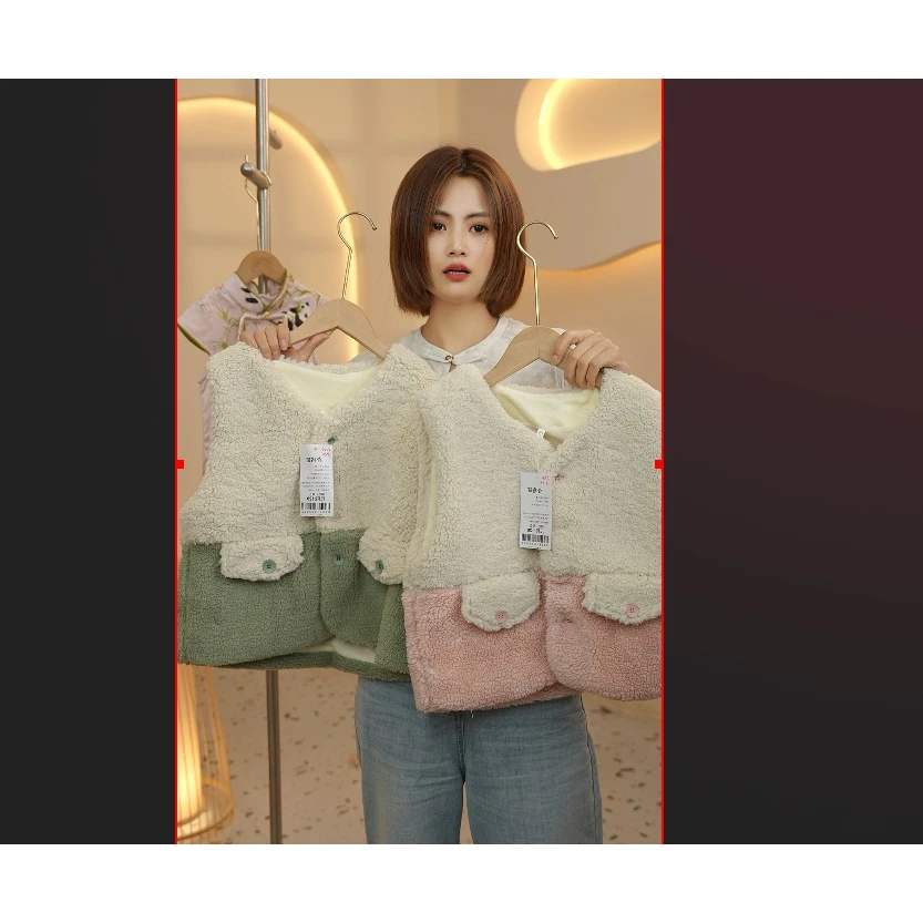 现货X706女童冬季加绒拼色马甲