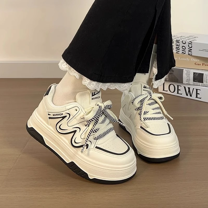 回力女鞋厚底小白板鞋女2024韩版百搭港风潮鞋低帮原创学生小众鞋