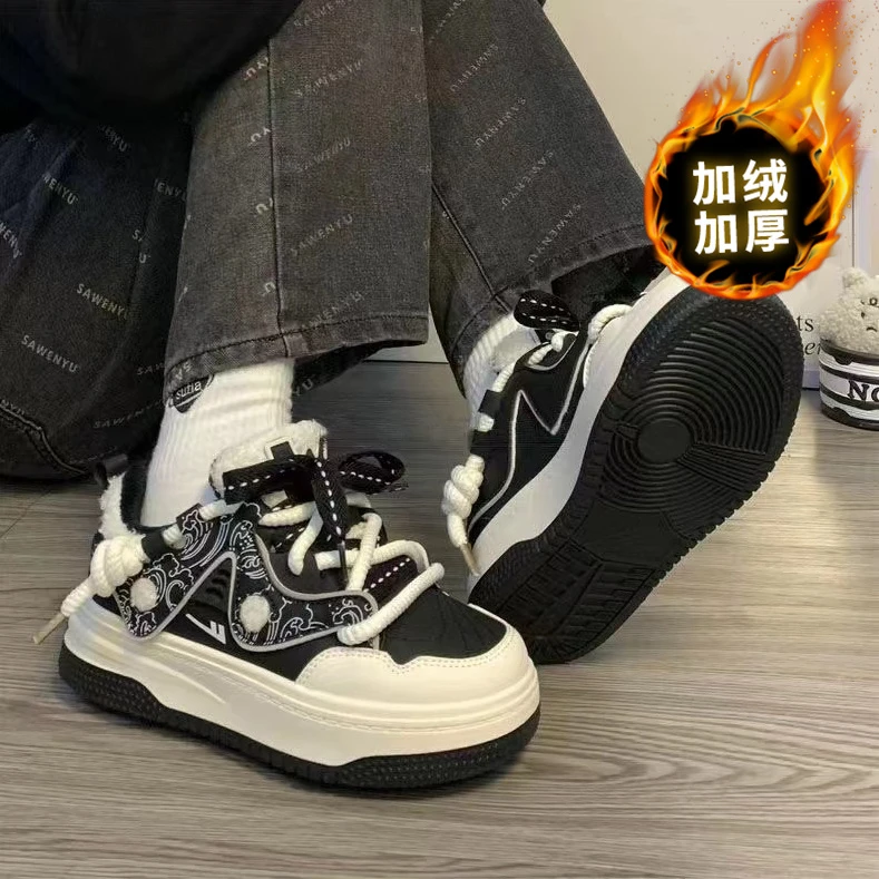 回力爆款加绒男女同款板鞋2025超火低帮潮流韩版百搭港风增高板鞋