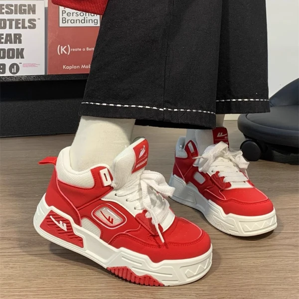 回力男女情侣板鞋小白鞋2025秋季安可拉红增高休闲厚底板鞋百搭潮