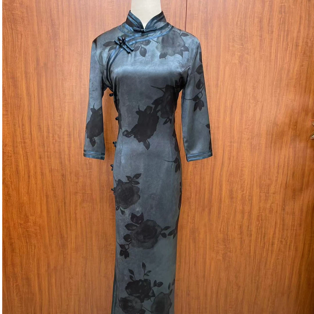 【锦觅花辞】2024年夏季新款复古百搭日常淑女旗袍