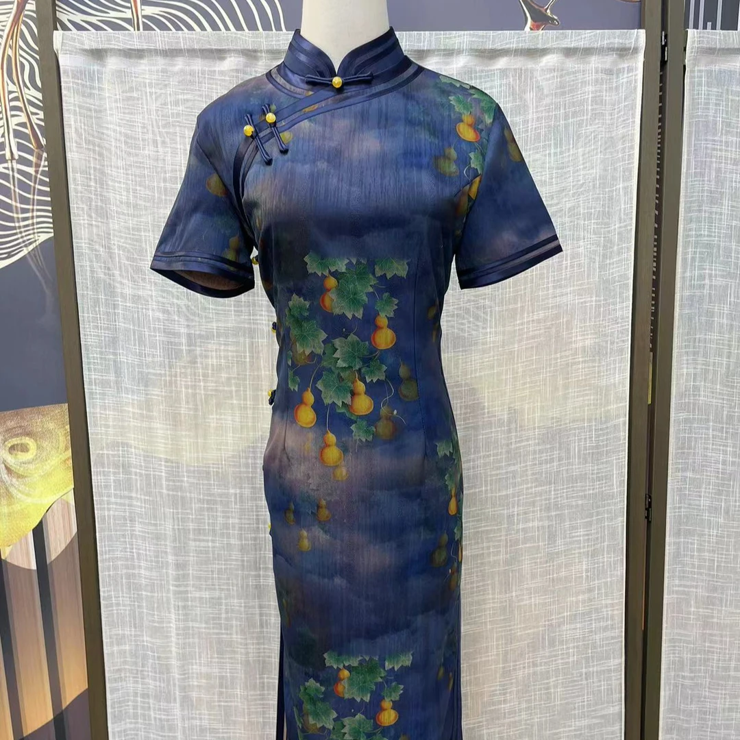 【福禄双全】2024年夏季新款时尚百搭大码优雅旗袍