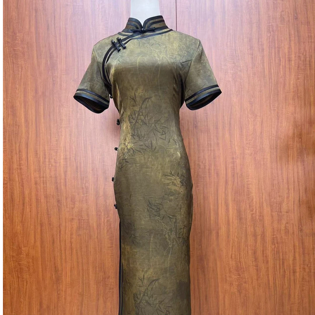 【隐竹】2024年夏季新款复古百搭优雅大方日常旗袍