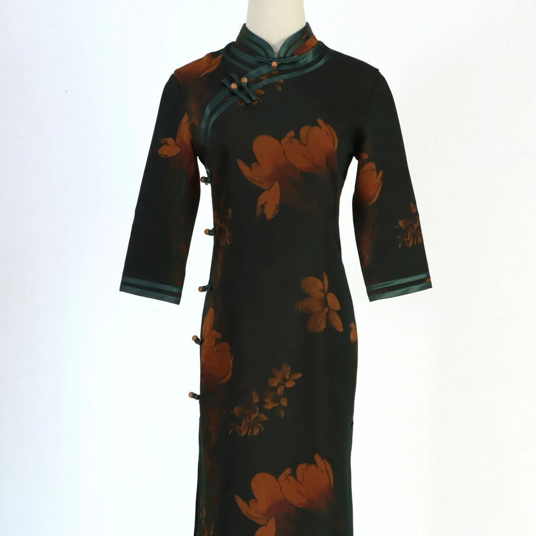 【玉兰佳人 】2024年春季新款复古百搭优雅大方日常淑女旗袍