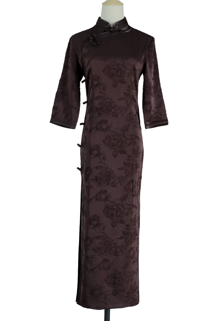 【韶华棕】2024年秋季新款复古百搭大气旗袍