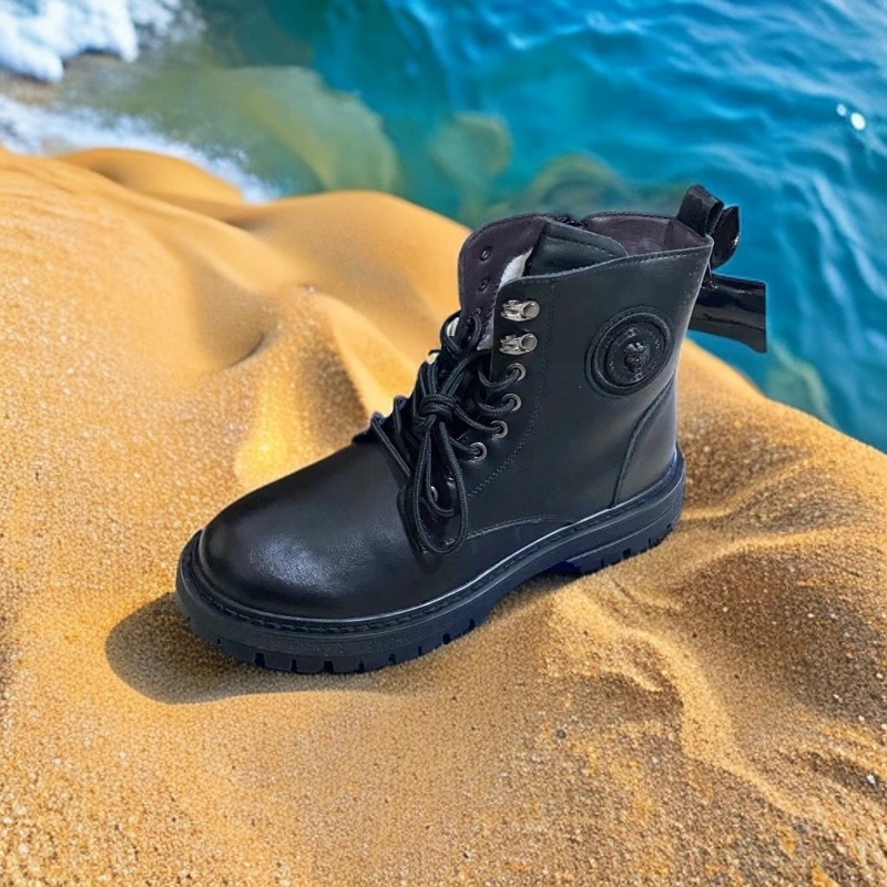 779男断码优质牛皮马丁靴加绒百搭黑色高帮冬款新疆包邮本地仓