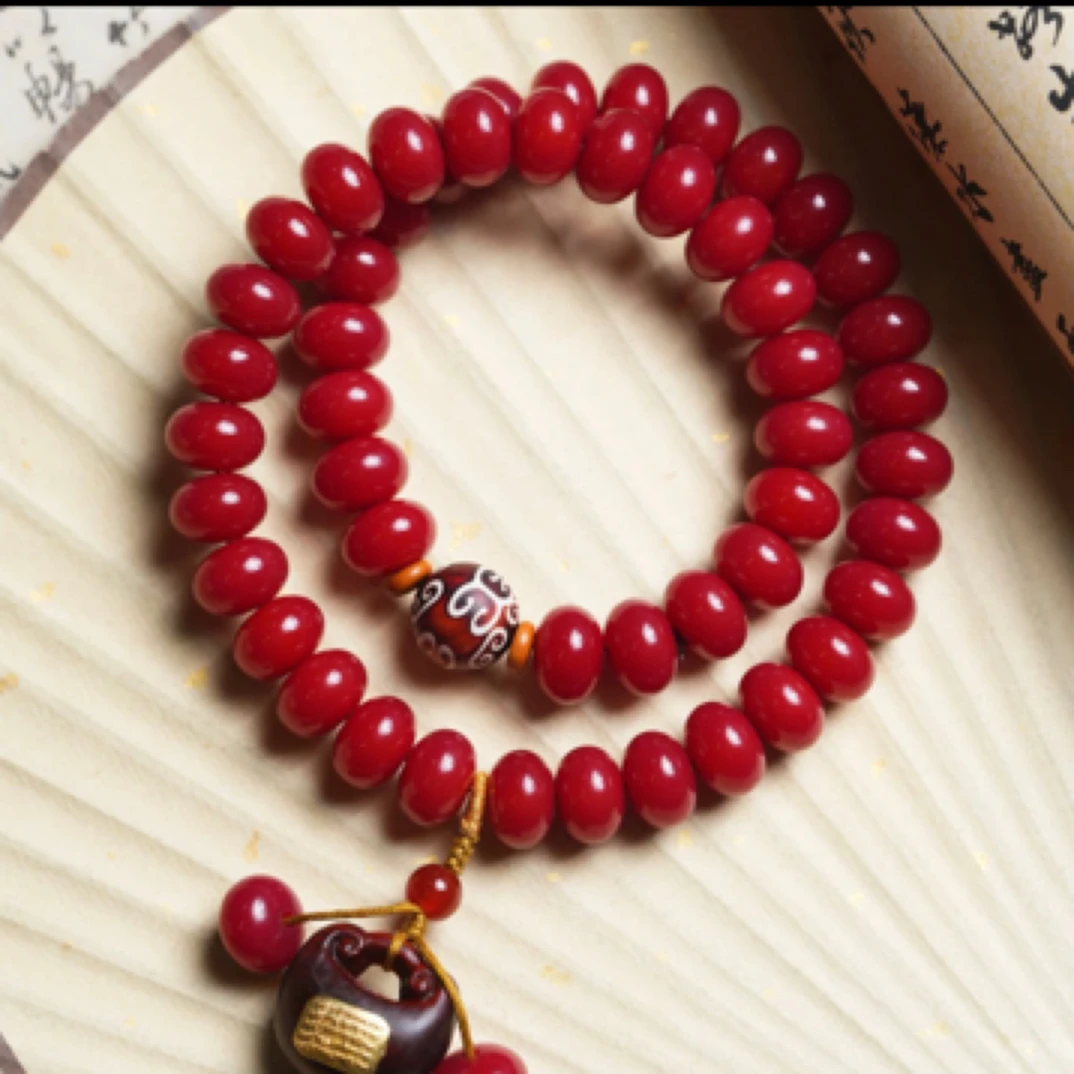 910红心菩提双圈大福手串