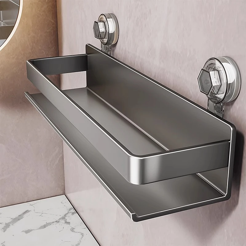 吸盘浴室置物架卫生间免打孔洗漱台壁挂式墙上洗手间厕所收纳架子