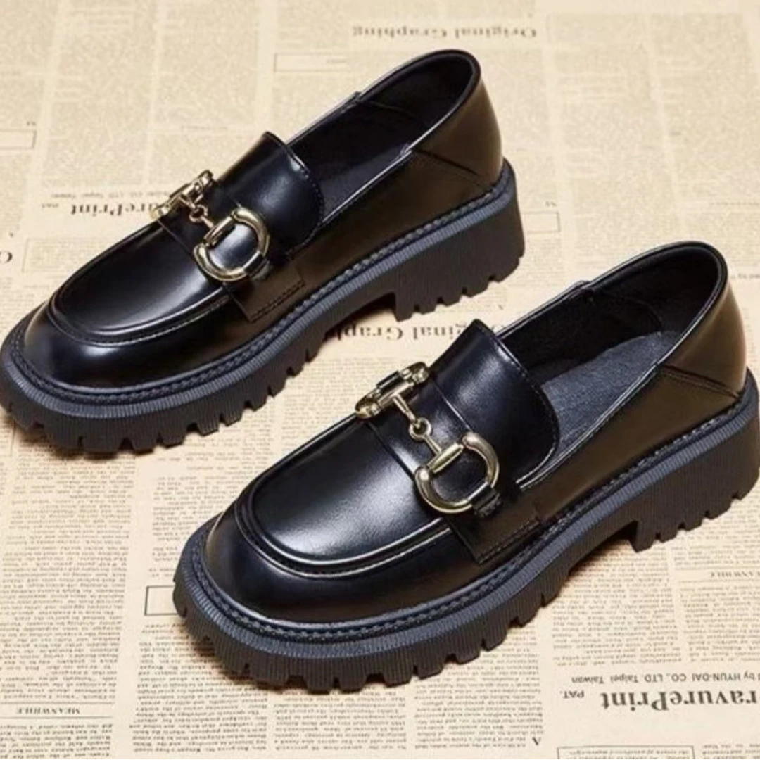 2025春夏新款乐福鞋厚底软底舒适百搭女鞋