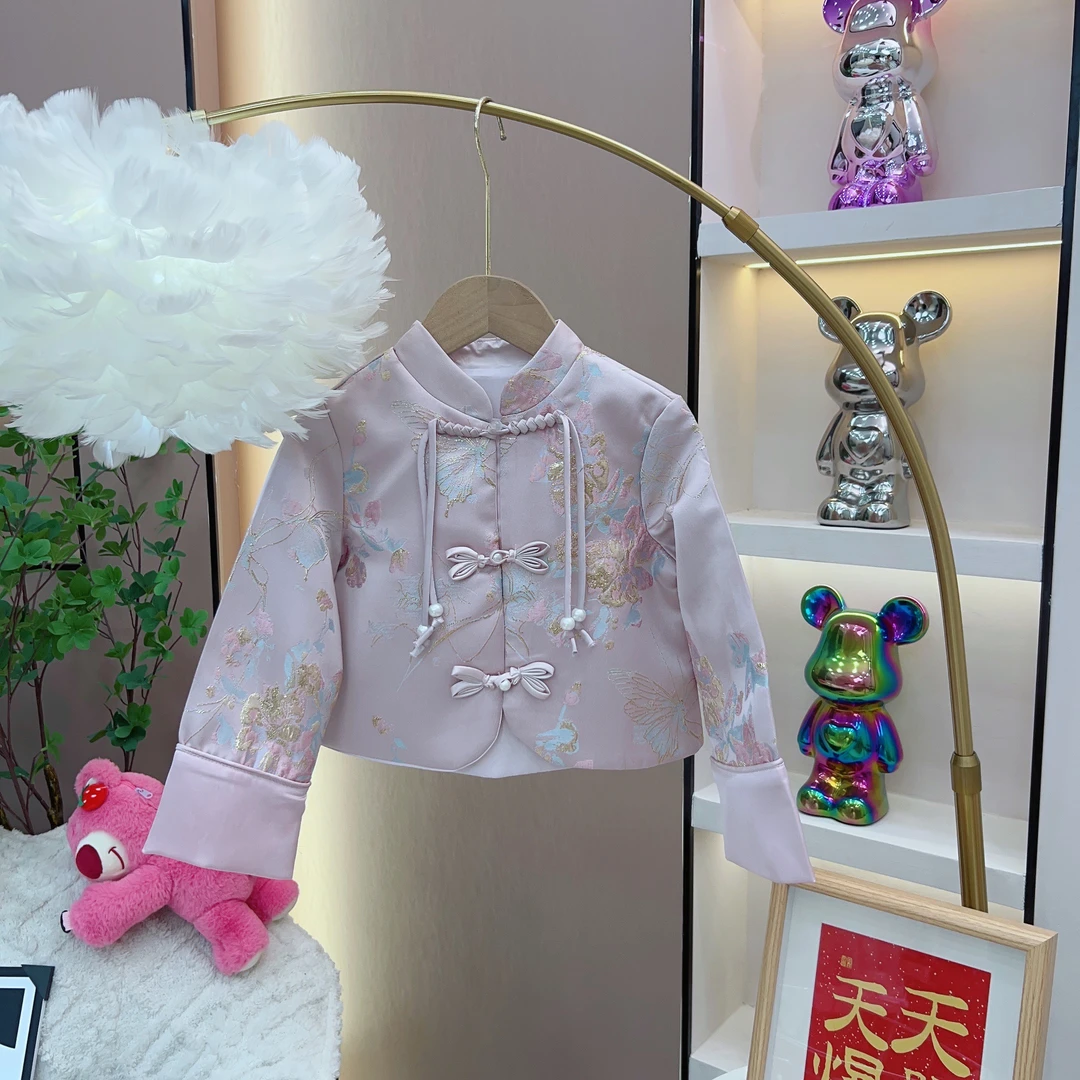 【木子kids】儿童新款春季女童新中式国风重工外套