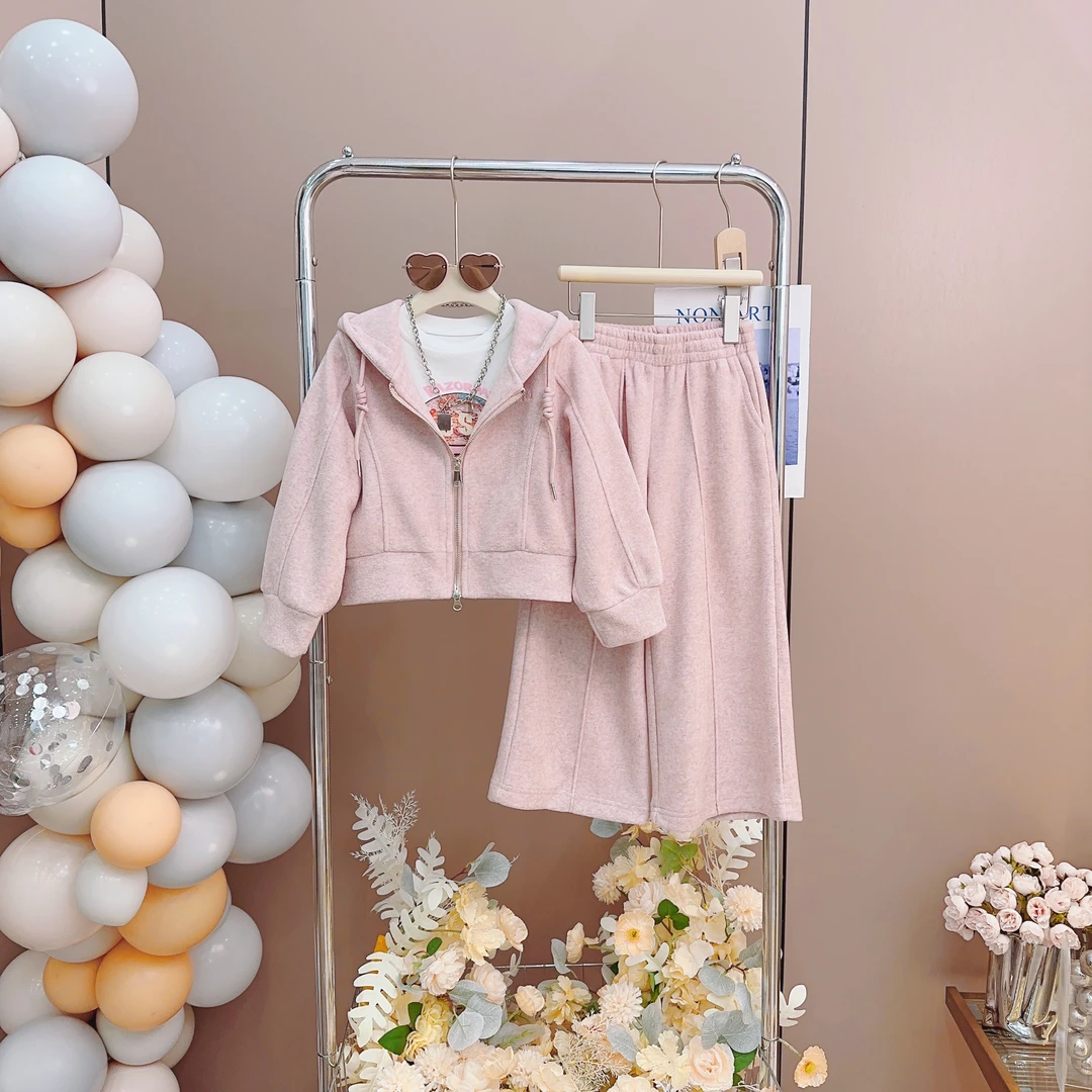 【木子】女童秋季2023亲子运动套装儿童时尚洋气休闲连帽套装2016