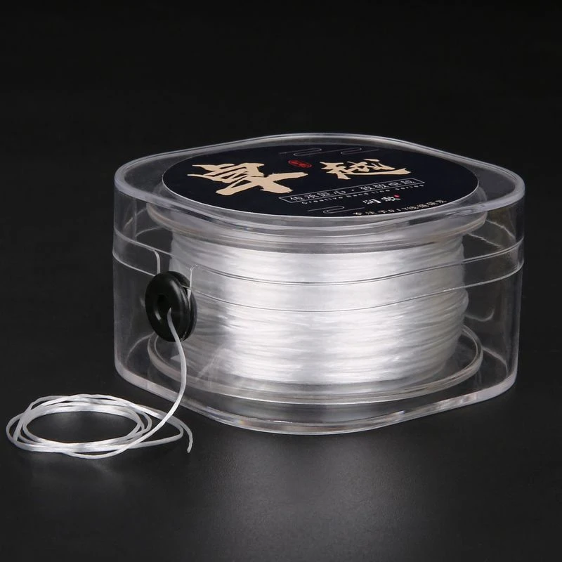 高档盒装扁形彩色弹力线 红黑白棕色 手工DIY串珠手串绳配件手链