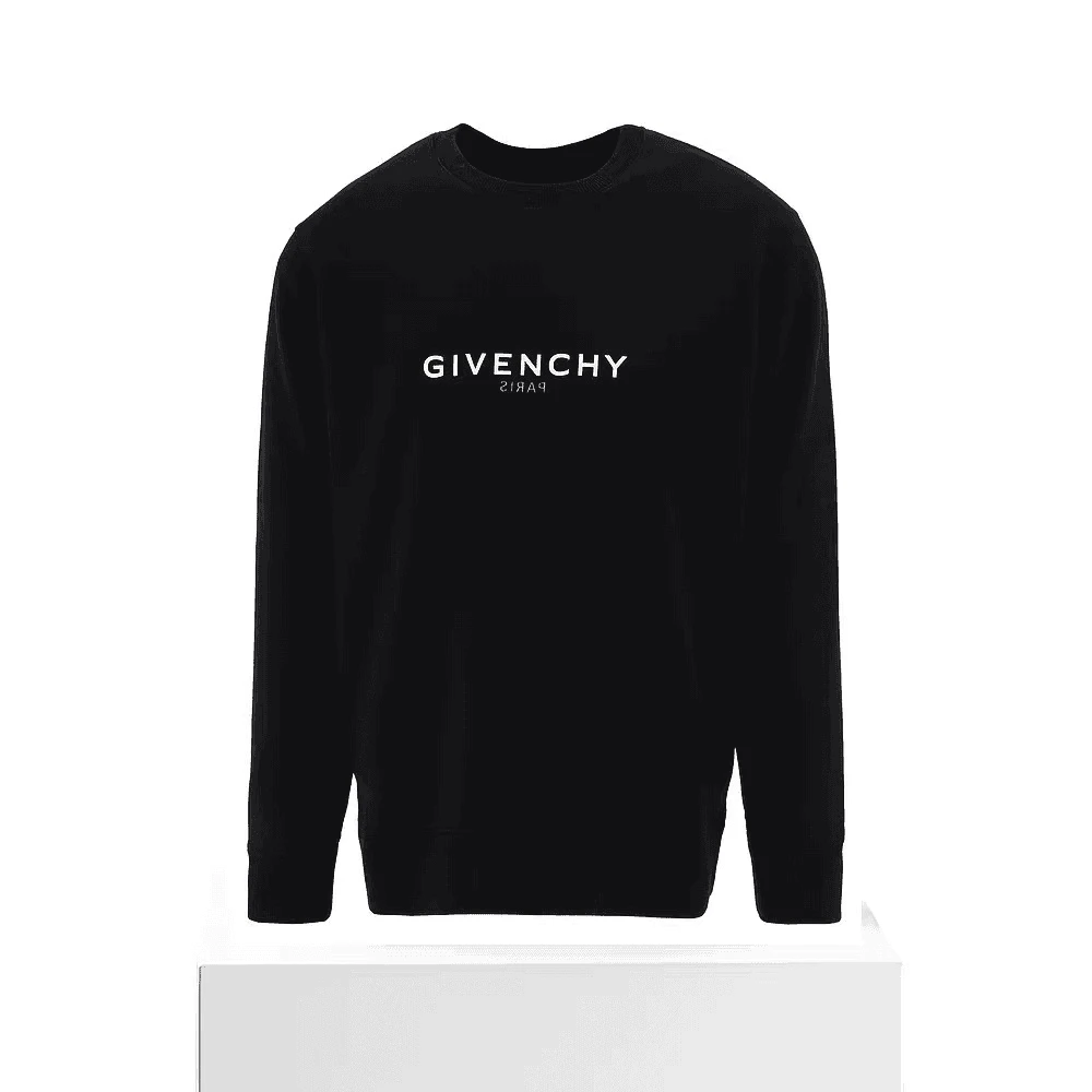 纪梵希 GIVENCHY 棉质LOGO印花圆领长袖T恤