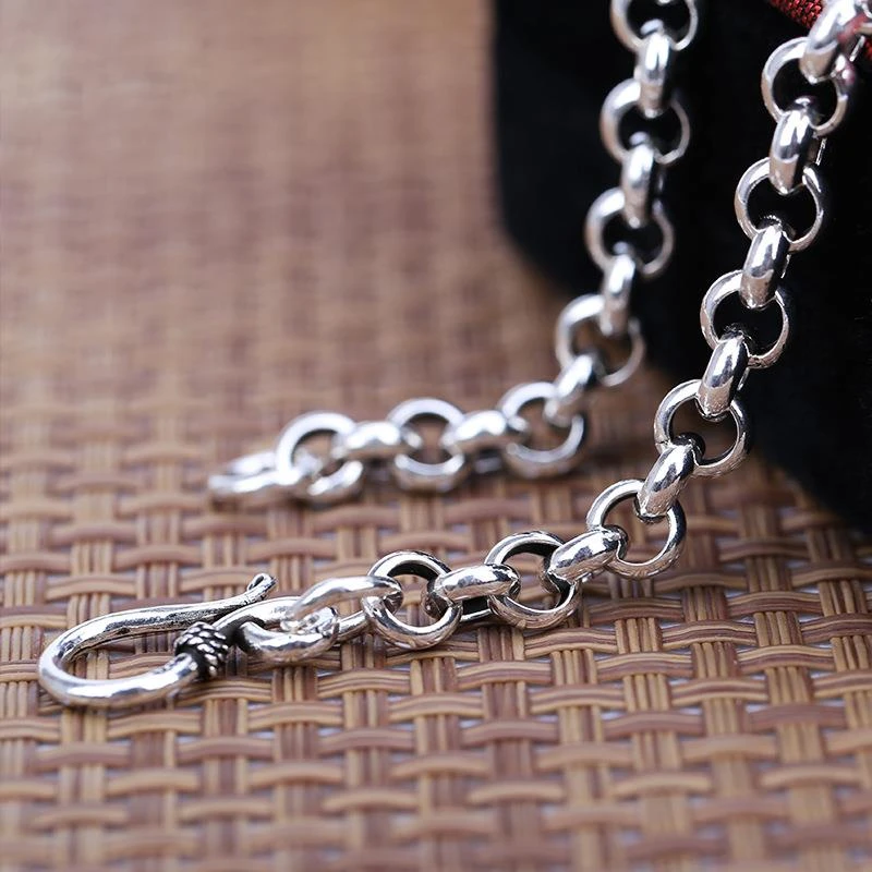 铜合金项链 小众个性高档复古毛衣链项链做旧风格时尚百搭项链男