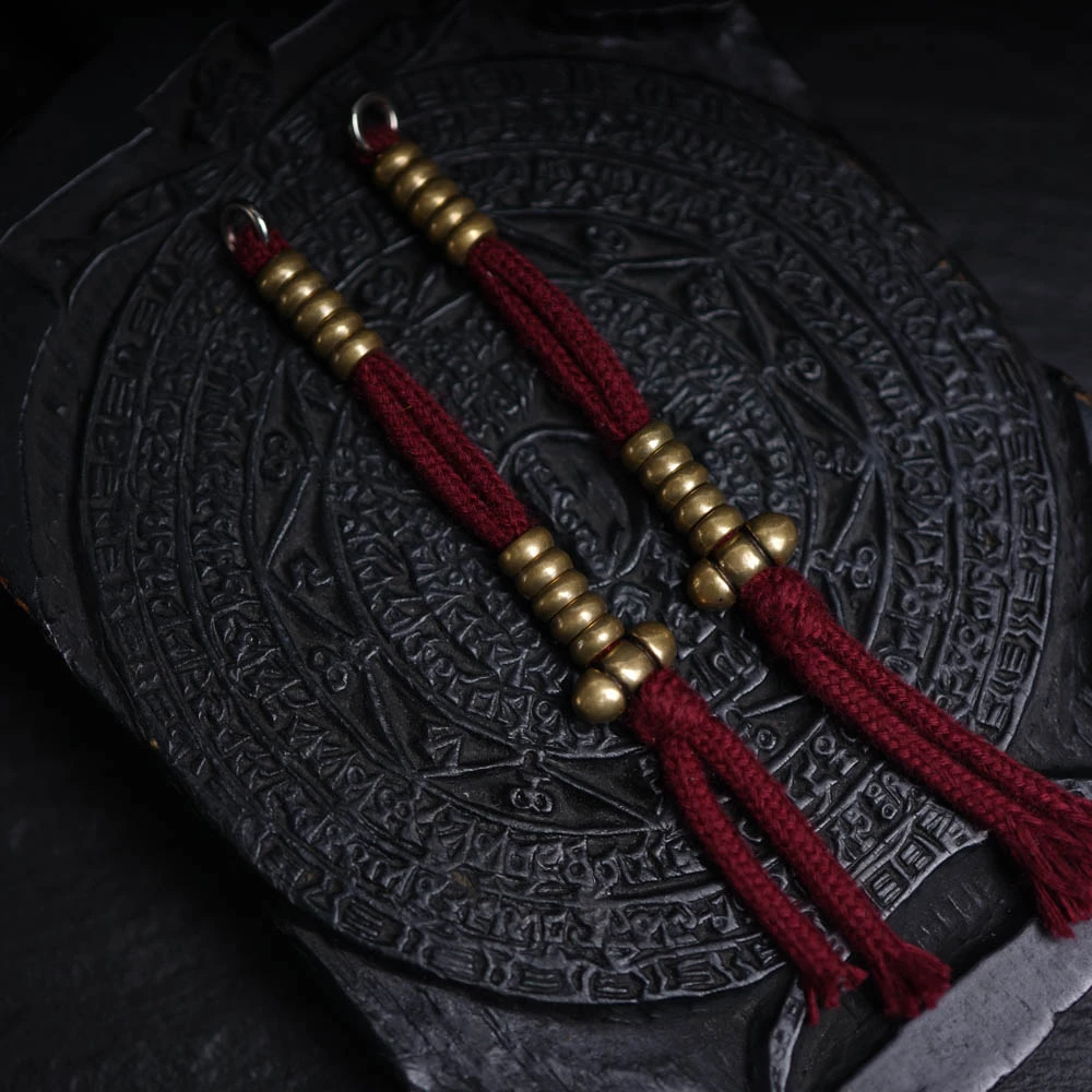 铜合金项链 西藏藏式铜佛珠记数侧挂包挂项链搭配精致简约挂件