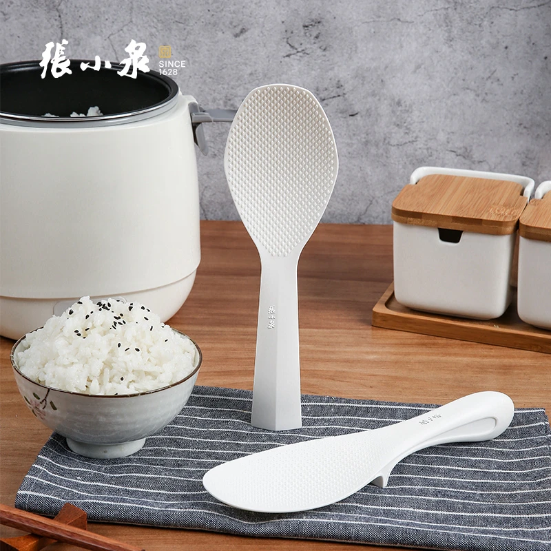 张小泉 家用饭勺不沾饭铲耐热塑料饭勺子 C41470100立式铲子创意