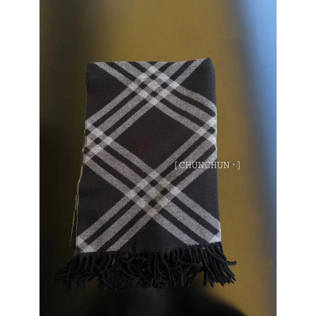 【纯纯女装】 高品质格纹两面围巾 40737