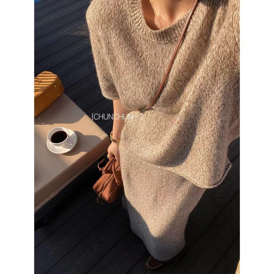 【纯纯女装】高品质圆领短裙套装 40549