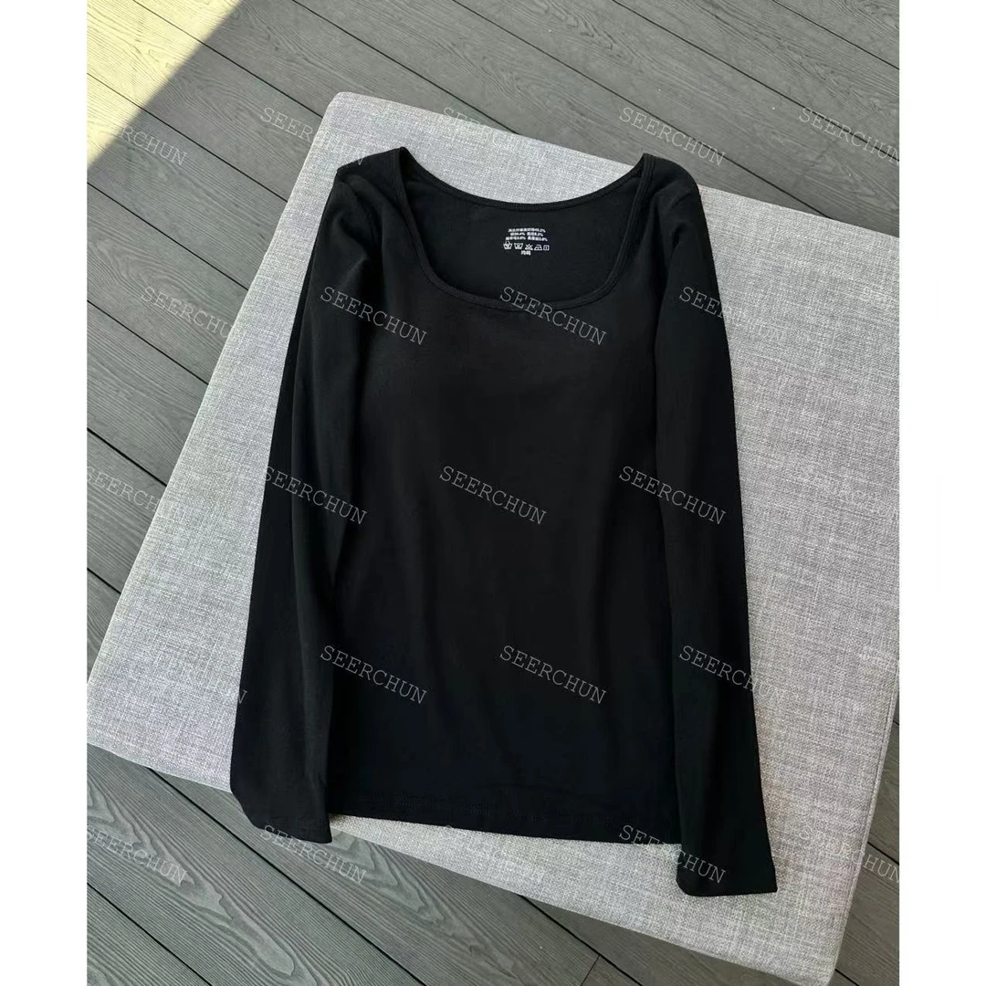 【纯纯女装】SEER CHUN高品质极简羊毛蚕丝一体长袖打底 41109