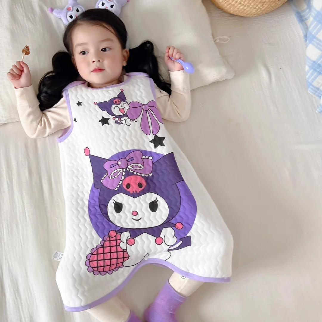 儿童防踢被神器冬季纯棉卡通A宝宝睡袋背心四季夹棉女童连体睡衣