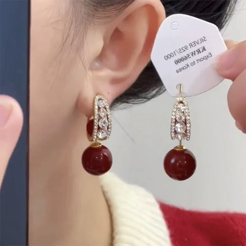 铜合金耳饰 【Q55】气质轻奢百搭简约简约优雅精致网红设计师耳环