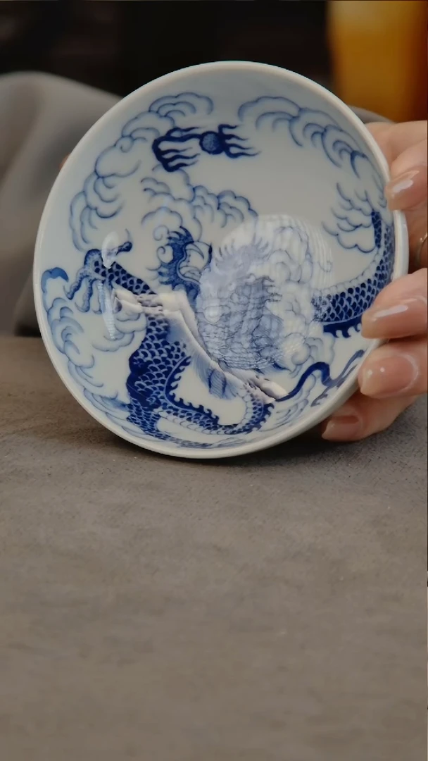 【闪购商品】杯宁封窑內绘龙纹普洱杯