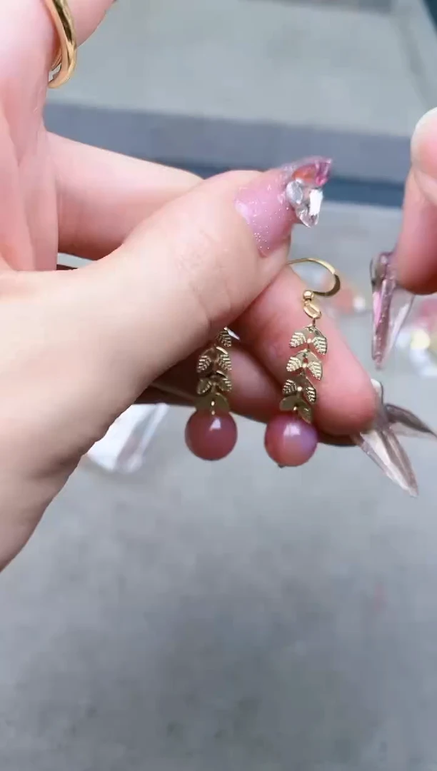 【闪购商品】玛瑙/玉髓耳钉未镶嵌多样性发拍一发一