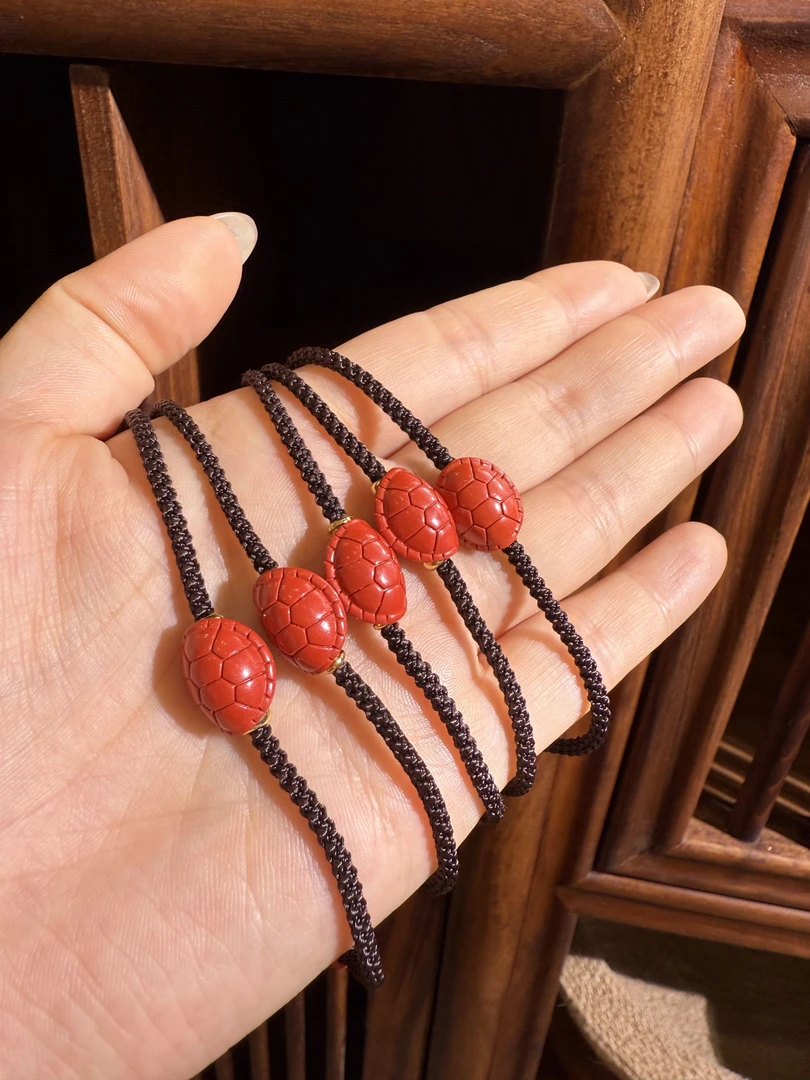 天然辰砂 天然辰砂Z037朱砂富甲手链多样性发其一