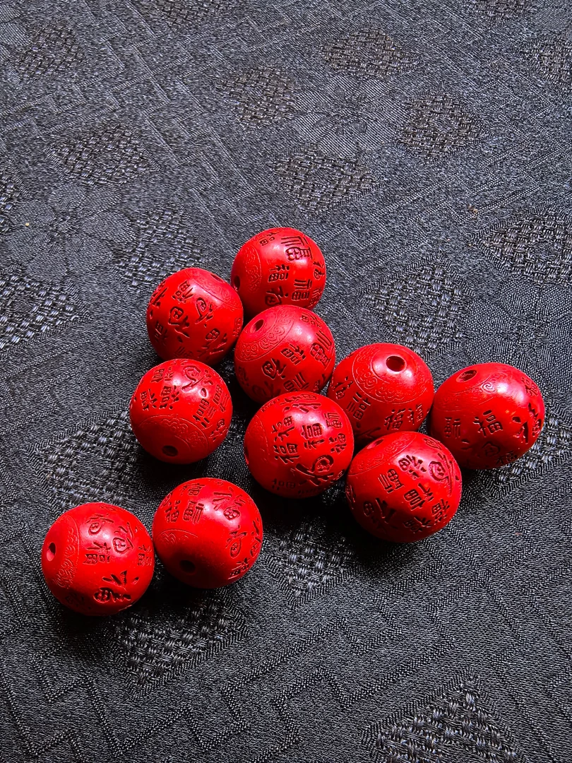 天然辰砂Z024朱砂百福珠配件多样性发其一