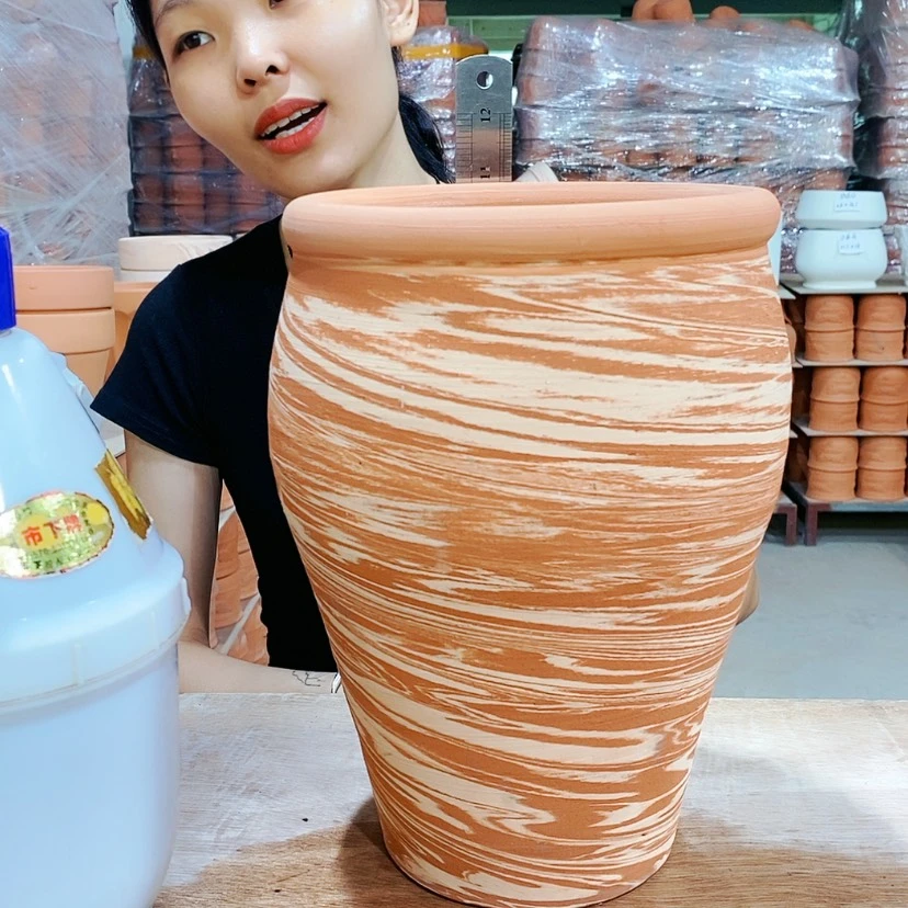 【闪购商品】红陶20CM以下19×24手拉盆一个