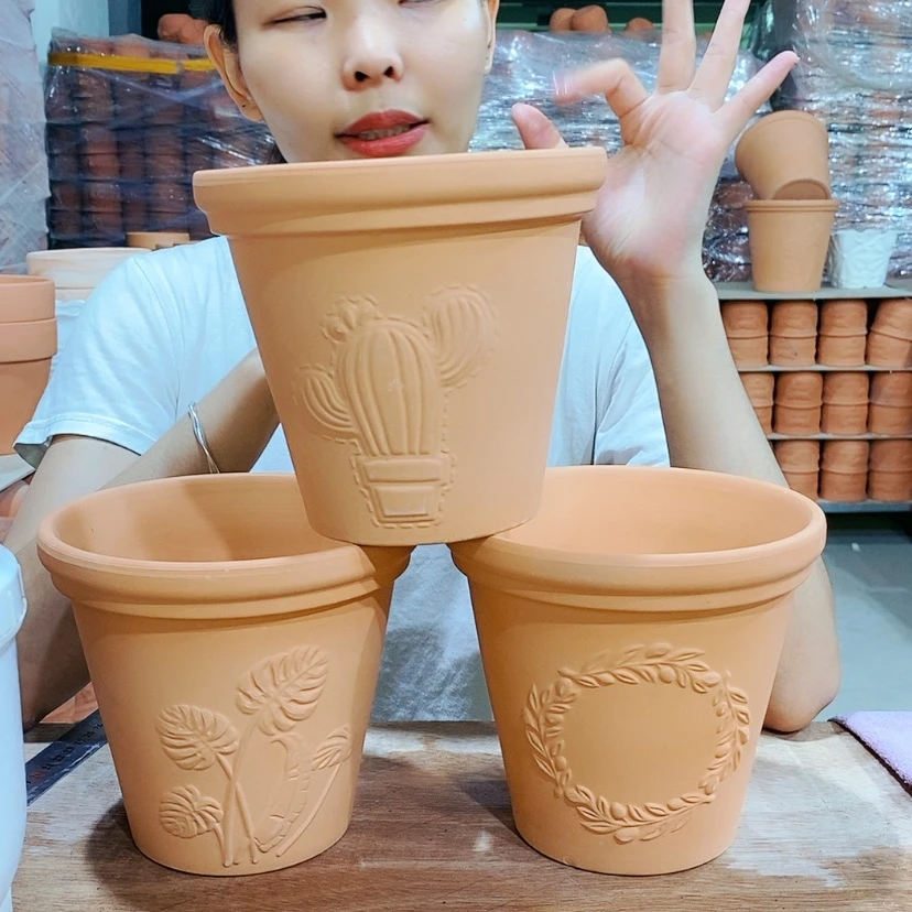 【闪购商品】红陶20CM以下16×15三个花面
