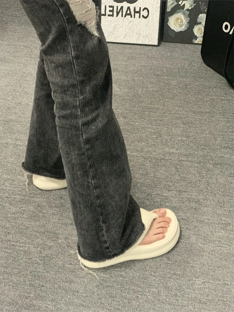 2024夏季新款厚底人字拖百搭休闲沙滩设计感网红同款拖鞋ins小众