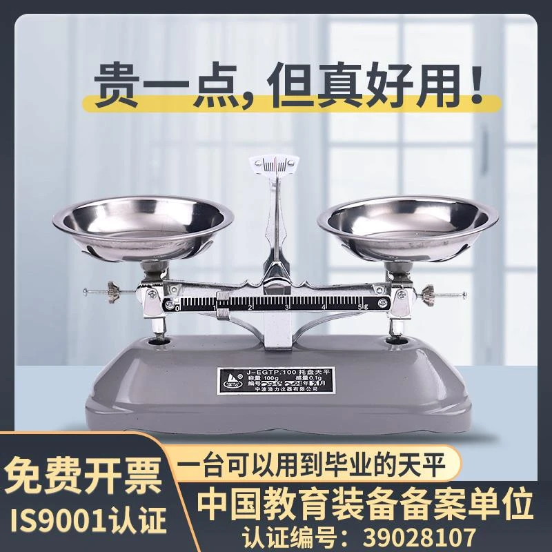 天平称天平秤教具小学初中物理托盘天平称家用实验室高精度天秤