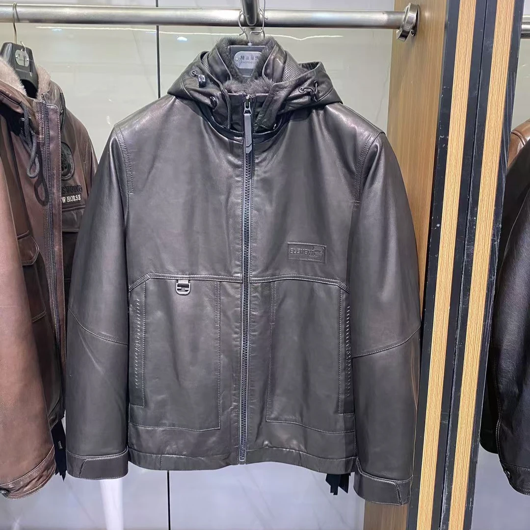 28216海宁真皮男士外套冬季新款