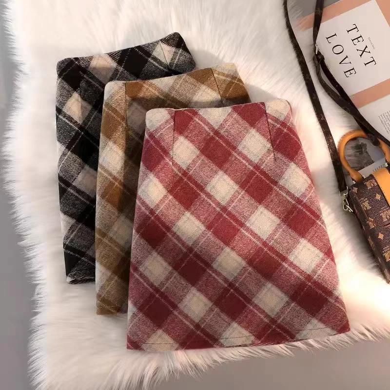 (西）秋冬（直播间过款）气质毛呢半身裙