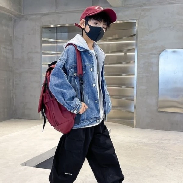 男童2024秋款上新休闲潮酷牛仔外套/WTW163