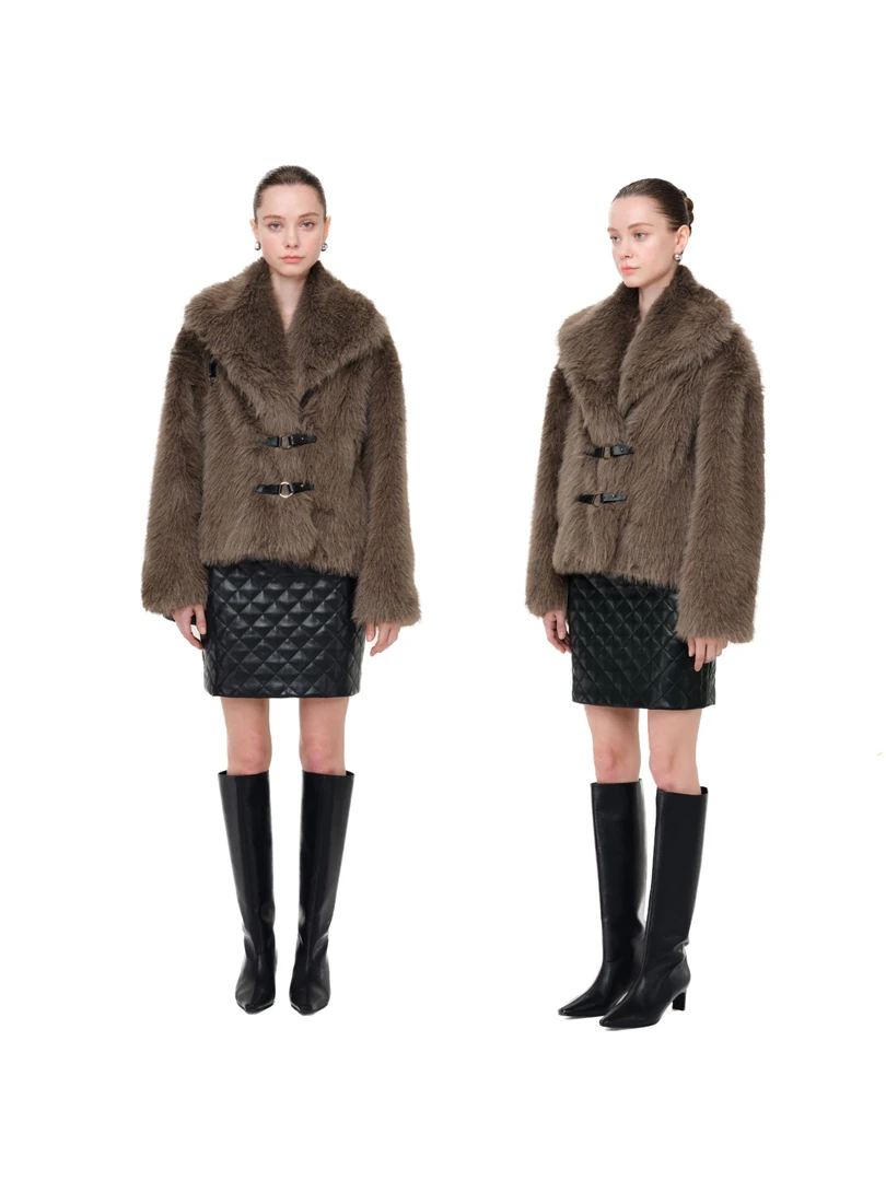 朱小姐私服小众环保毛外套   240365