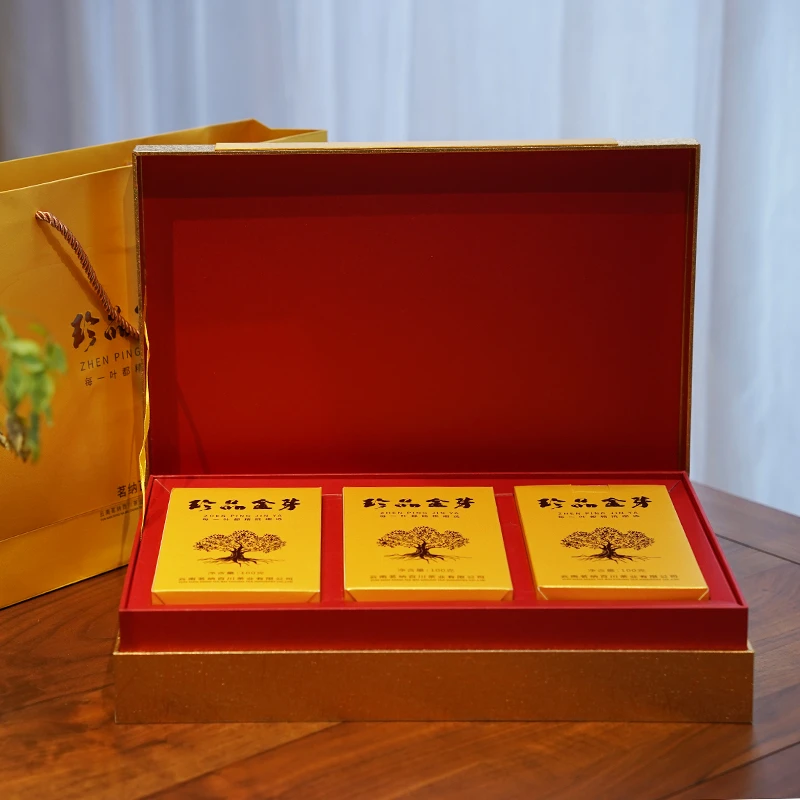 茗纳百川珍品金芽 云南凤庆特级滇红茶300克礼盒装