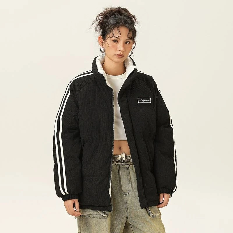 男女棉衣百搭新款港风夹克男外套运动短款时尚休闲情侣保暖立领
