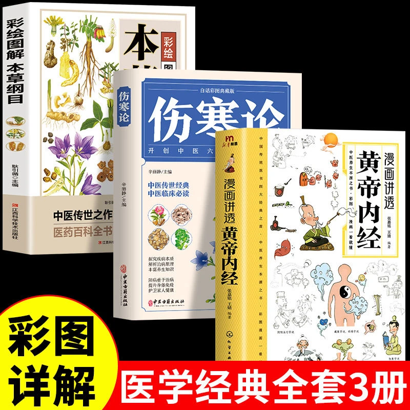 全漫画讲透黄帝内经论本草纲目四季养生法中医养生入门书籍推荐好